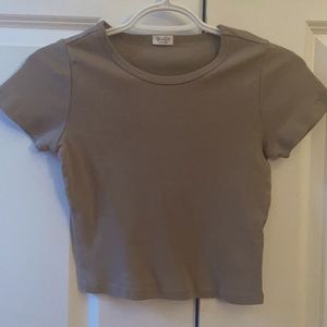 brown crop top